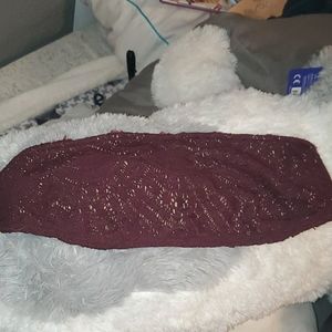 Burgundy bandeau